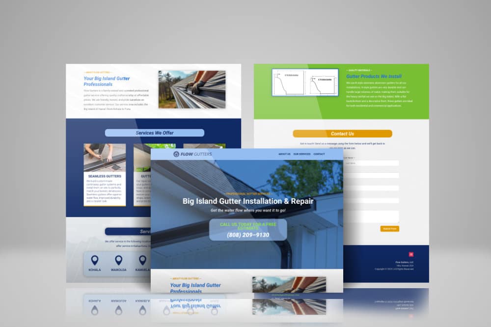 Gutter Installation company website design